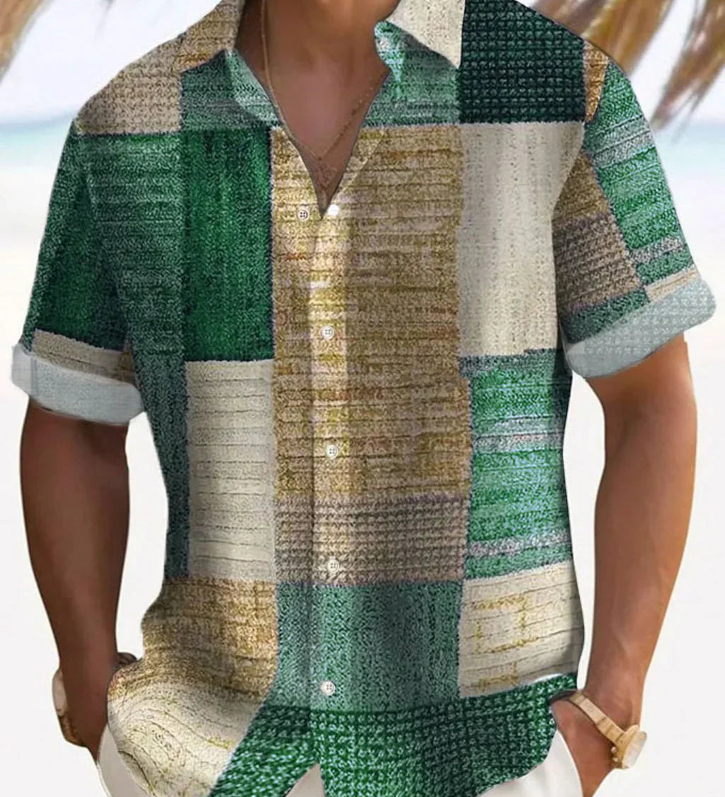 Elegantní košile v patchworku