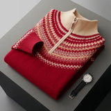 Elegantní svetr s zipem z kašmíru