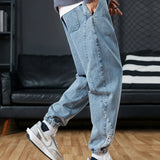 Elegantní džínové jogger kalhoty