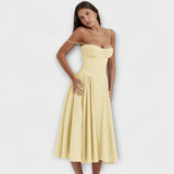 Rosalie - Elegantní bezrukávový korzetový šaty