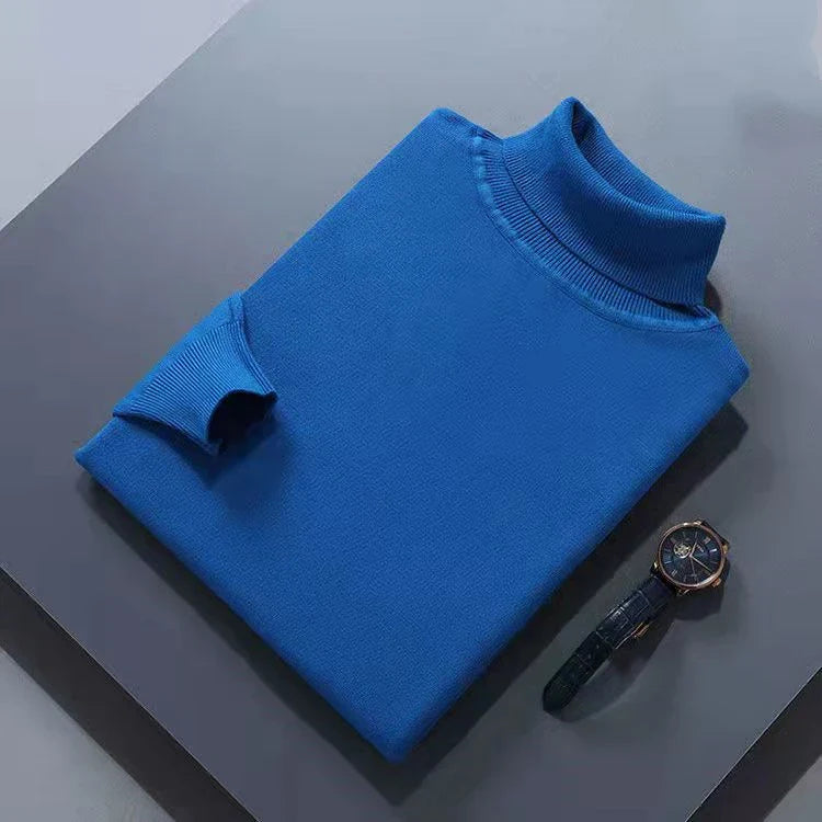 Elegantní svetřík s vysokým límcem z bavlny