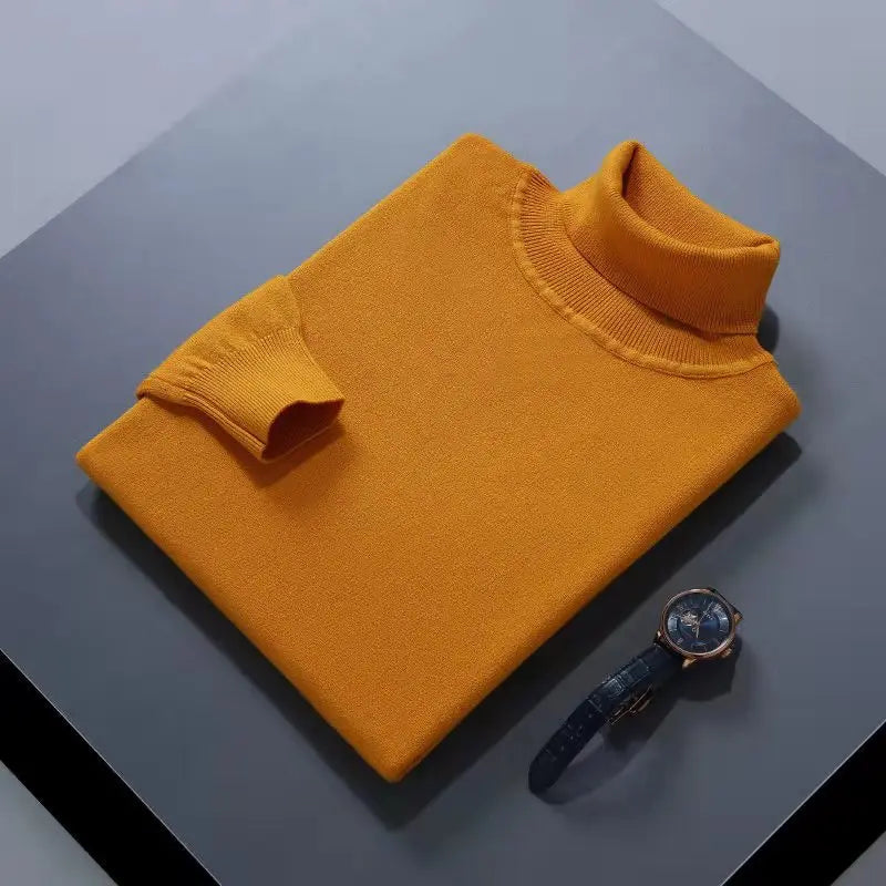 Elegantní svetřík s vysokým límcem z bavlny