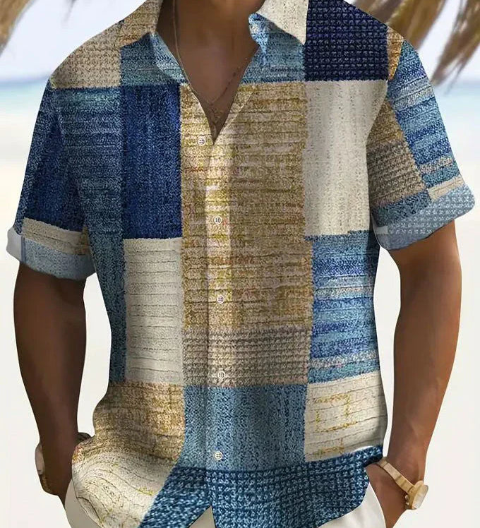 Elegantní košile v patchworku