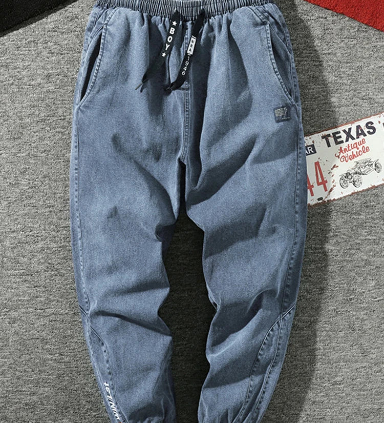 Elegantní džínové jogger kalhoty