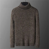 Elegantní pletený svetr s vysokým límcem