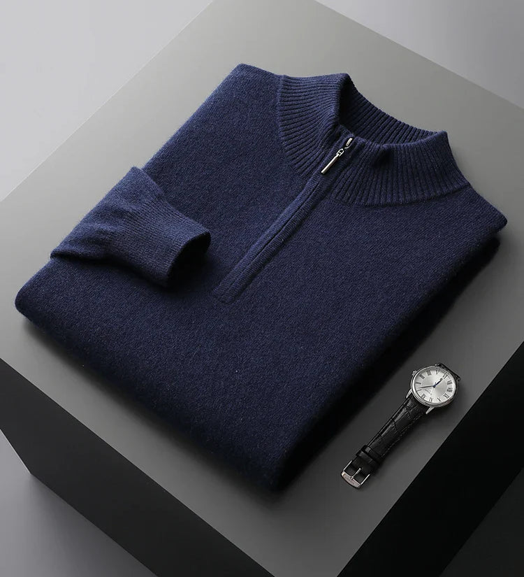 Svetr s zipem z kašmíru Florence