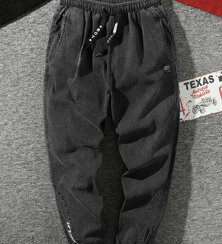 Elegantní džínové jogger kalhoty