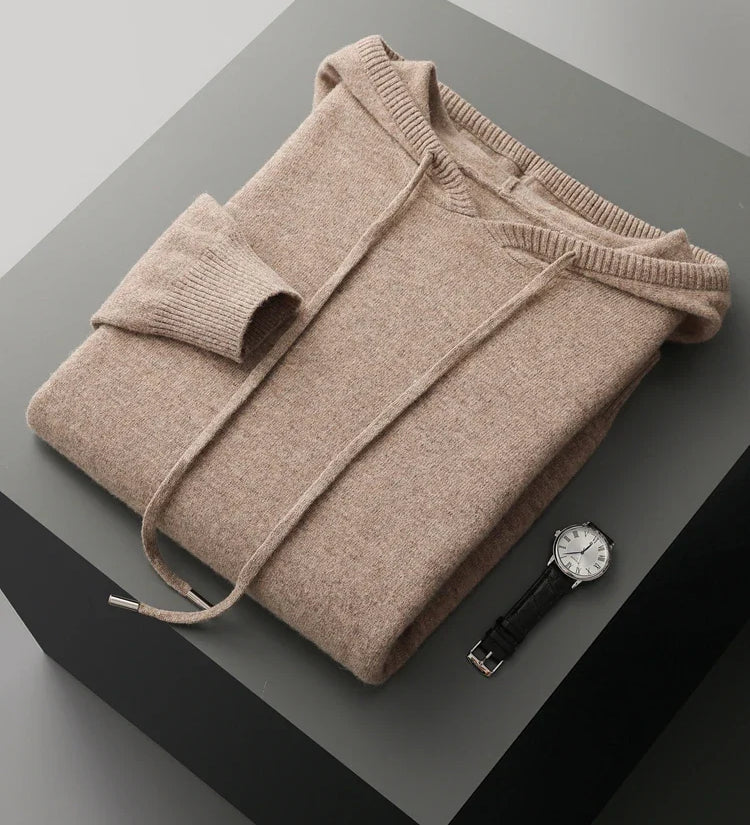 Kabát s kapucí z merino vlny Sirlus