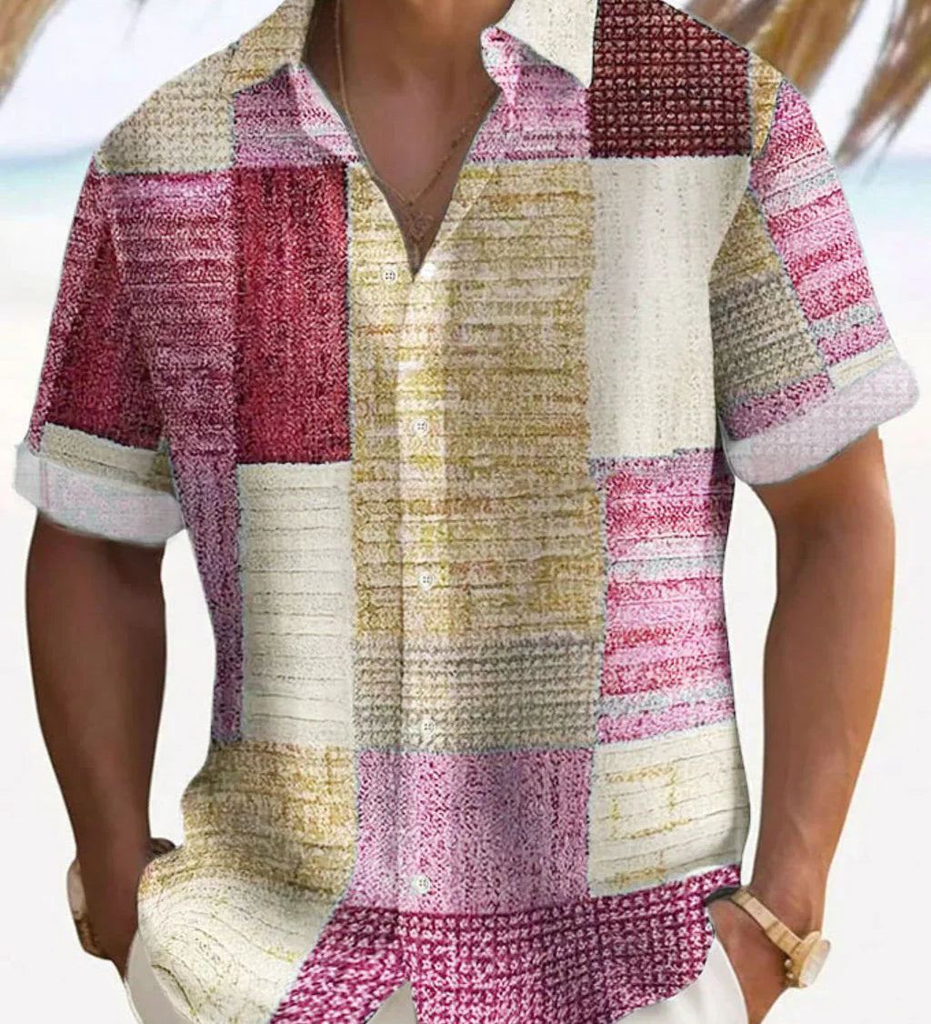 Elegantní košile v patchworku