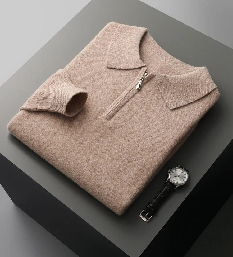 Elegantní polo svetr z kašmíru