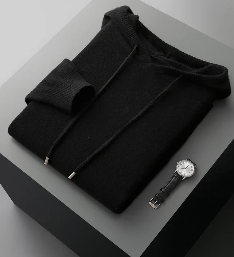 Kabát s kapucí z merino vlny Sirlus