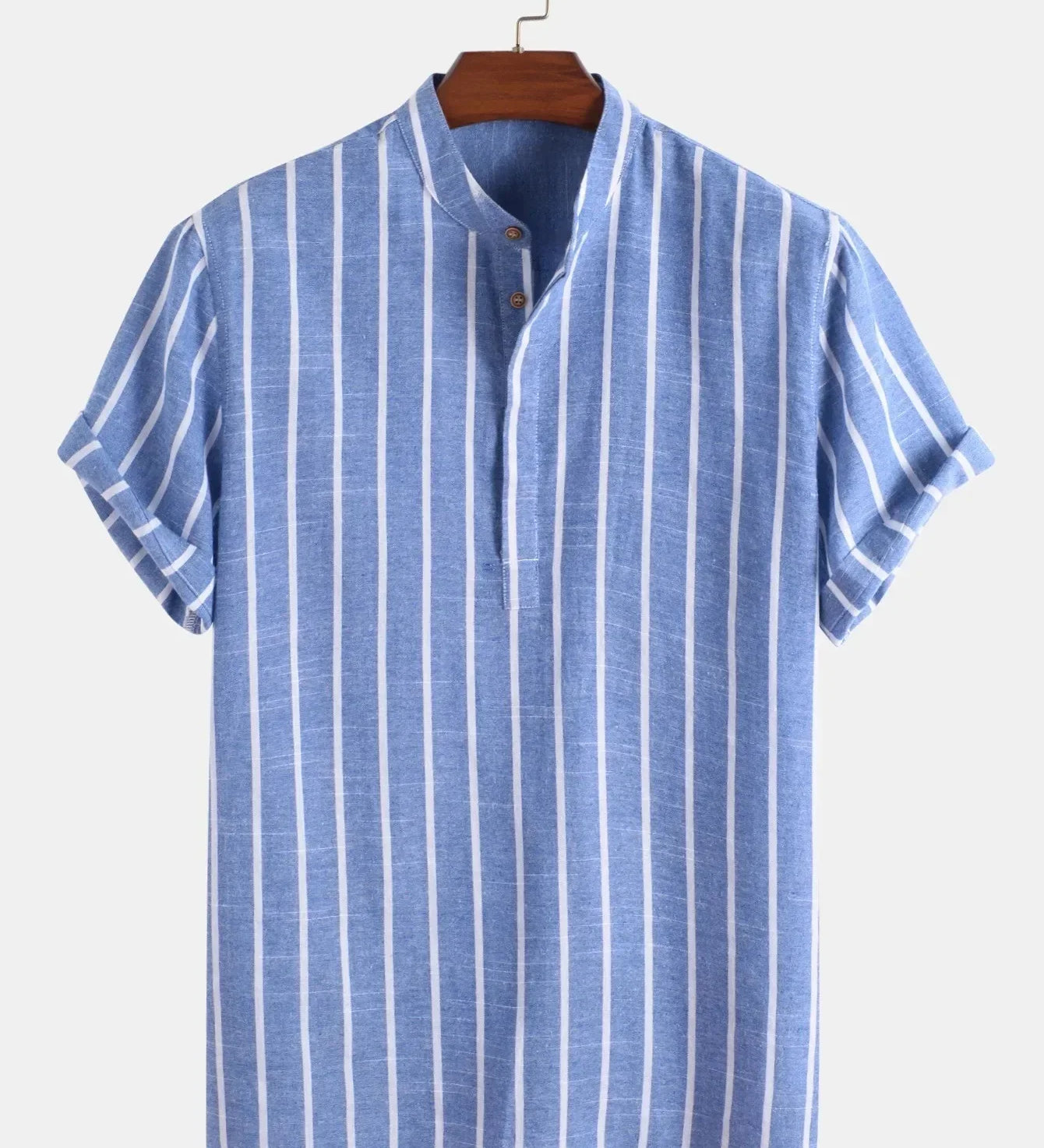 Elegantní krátký rukáv pruhovaná košile