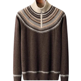 Elegantní svetr s zipem z kašmíru