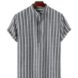 Elegantní krátký rukáv pruhovaná košile