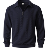 Elegantní svetr s vzorem a zipem