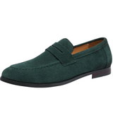 Letní mokasíny z broušené kůže