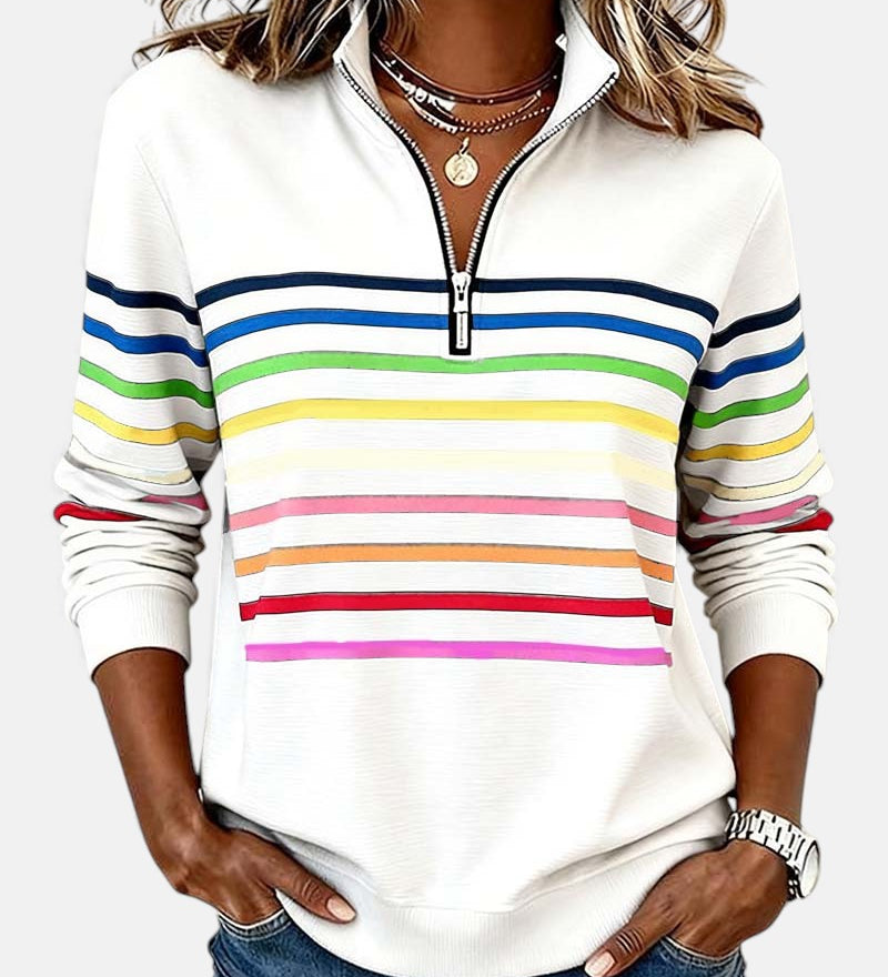 Vídeň | Mikina na zip s duhovými pruhy