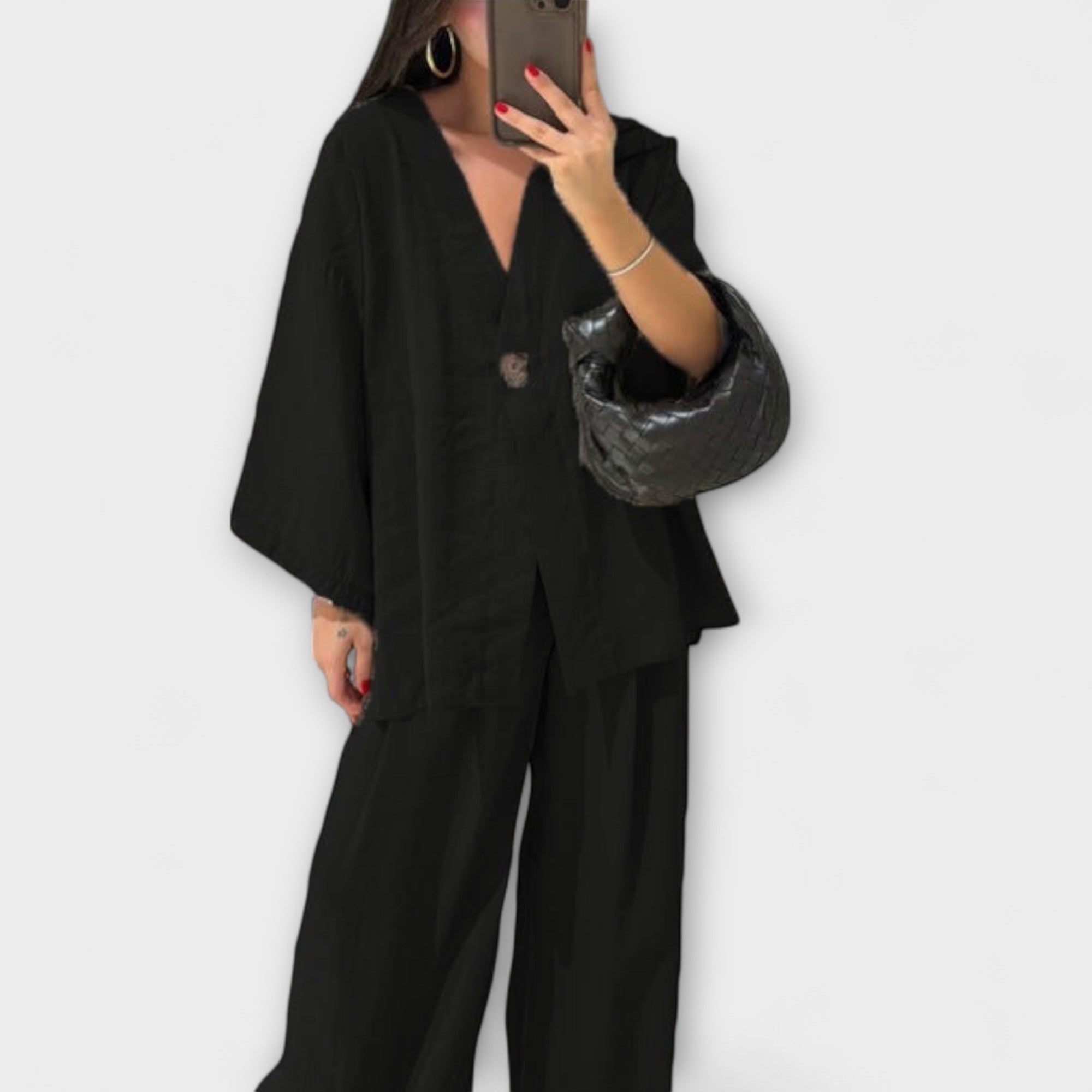 Jacqueline - Dvouvrstvý top a kalhoty