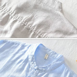 Košile s krátkým rukávem z bavlněného lnu