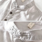 Košile s krátkým rukávem z bavlněného lnu