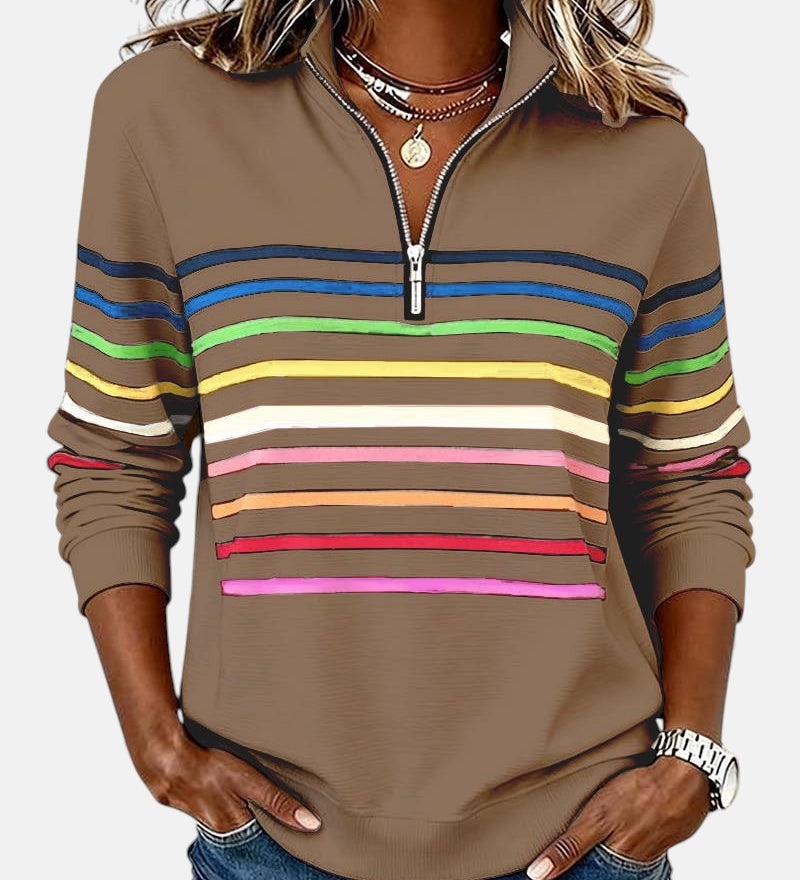 Vídeň | Mikina na zip s duhovými pruhy