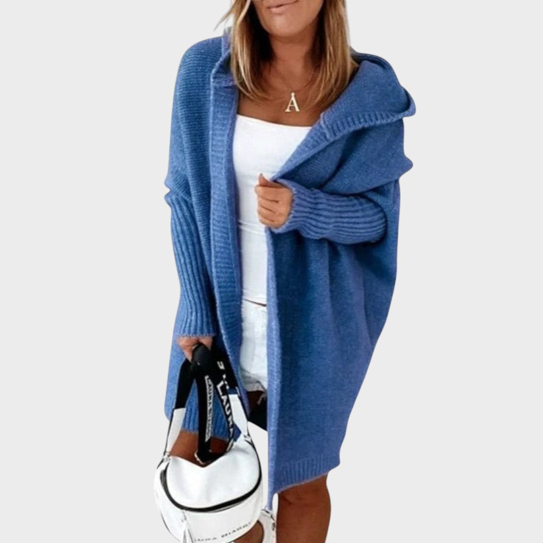 Marcela | Oversized pletený kardigan s kapucí