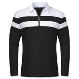 Elegantní svetr se zipem a pruhy