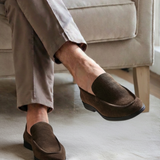 Prémiové semišové mokasíny - Černé podrážky