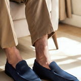 Prémiové semišové mokasíny - Černé podrážky